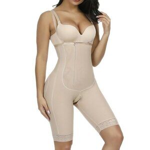 Above the Knee Underbust Side Zipper Superfit Tummy Control Body Shaper M